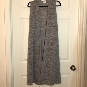 LulaRoe BW Heathered Joy Vest